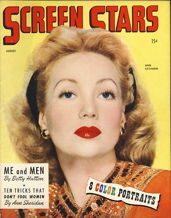 SCREEN STARS magazine side cover August 1944