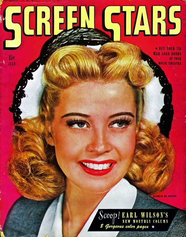 SCREEN STARS magazine side cover July 1945