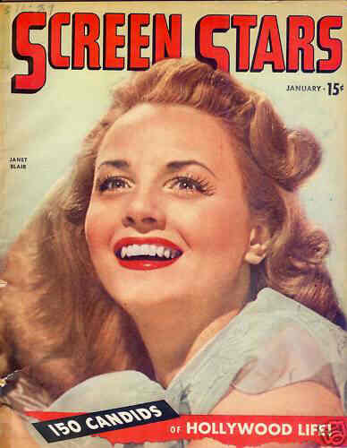 SCREEN STARS magazine side cover January 1947