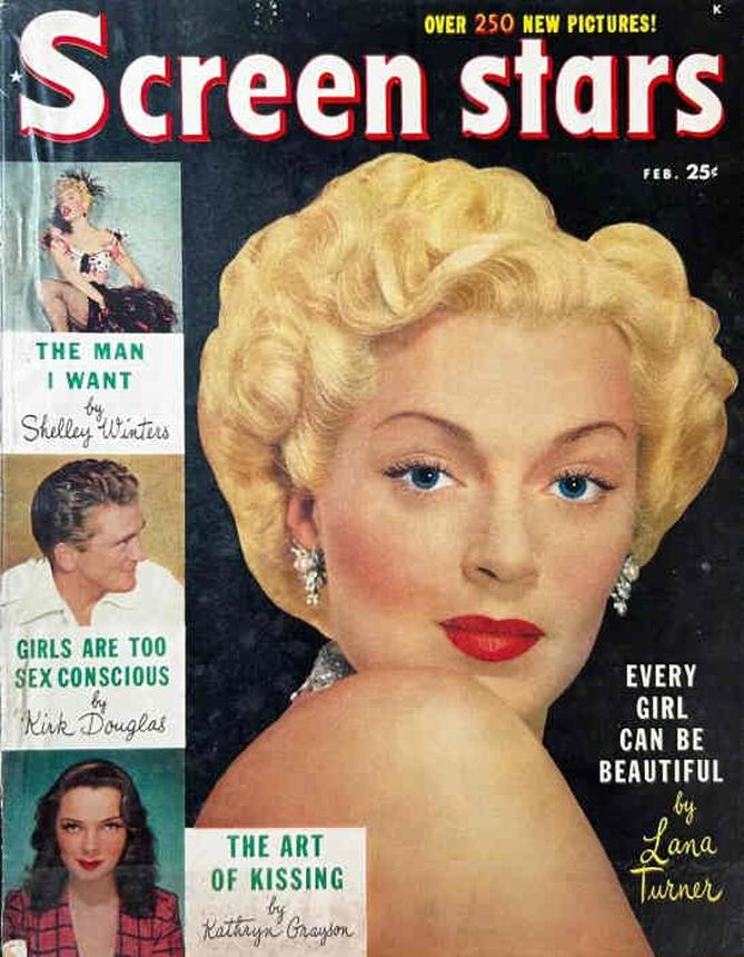 SCREEN STARS magazine side cover February 1950