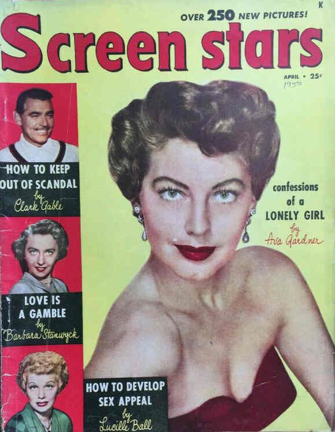 SCREEN STARS magazine side cover April 1950