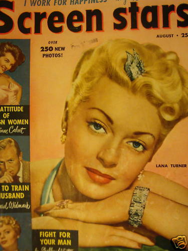 SCREEN STARS magazine side cover August 1950