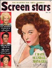 SCREEN STARS magazine side cover October 1950