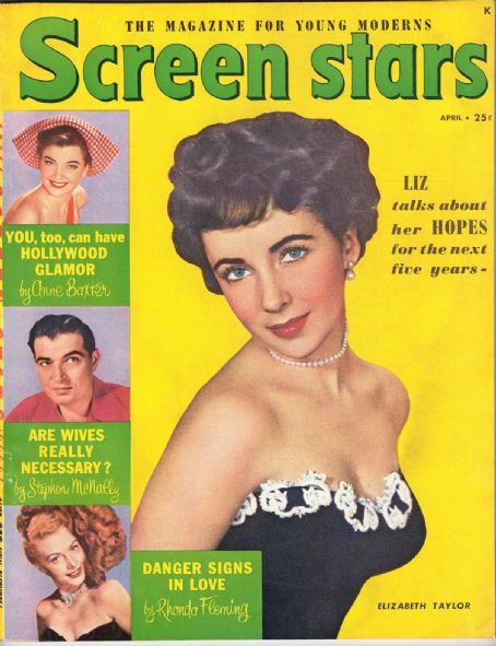 SCREEN STARS magazine side cover April 1951