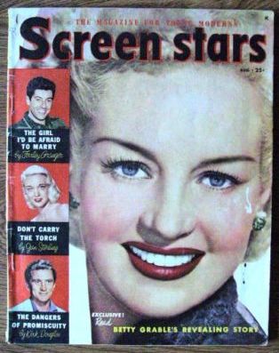 SCREEN STARS magazine side cover August 1951