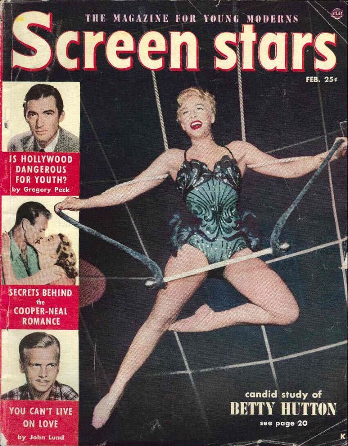 SCREEN STARS magazine side cover February 1952