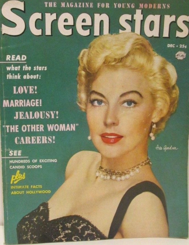 SCREEN STARS magazine side cover December 1952