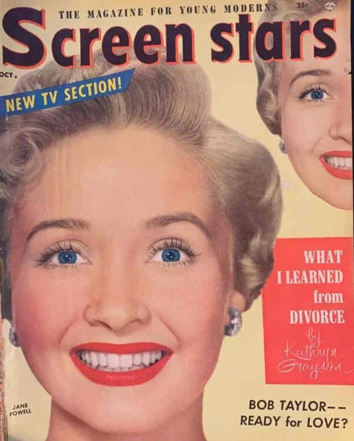 SCREEN STARS magazine side cover October 1953