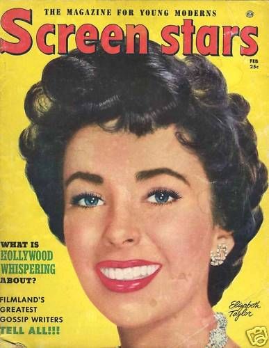 SCREEN STARS magazine side cover February 1954