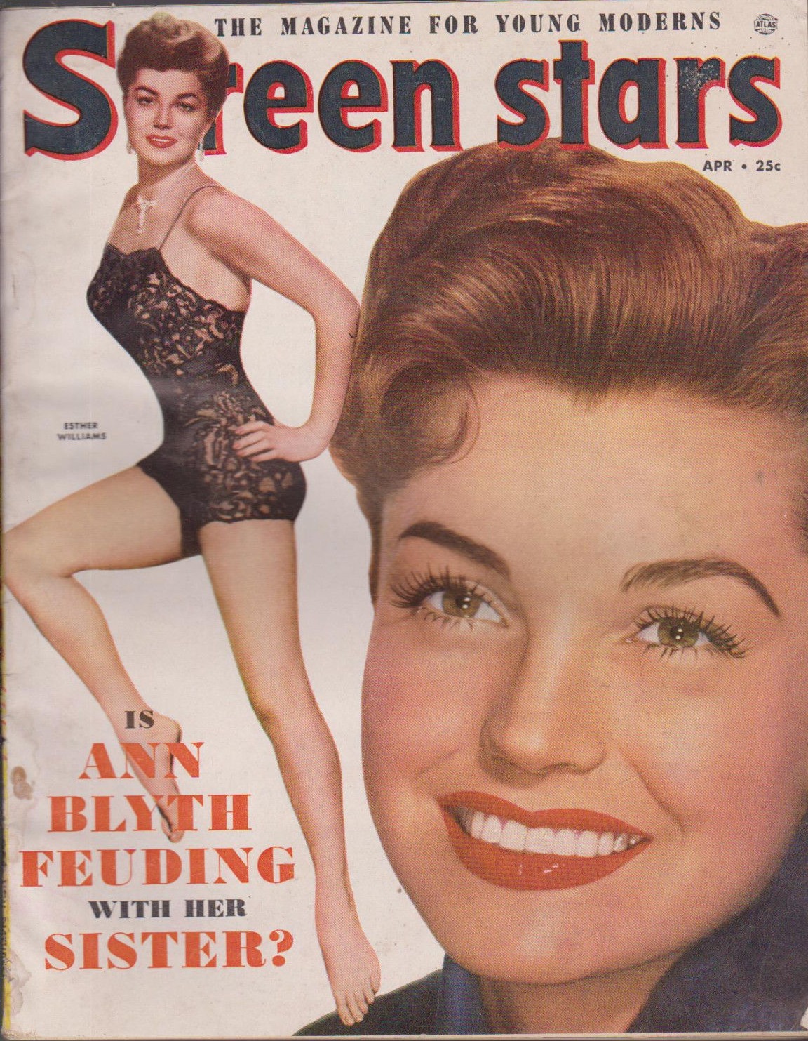 SCREEN STARS magazine side cover April 1954
