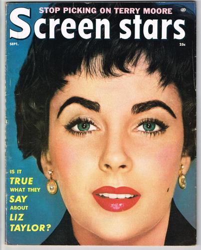 SCREEN STARS magazine side cover September 1954