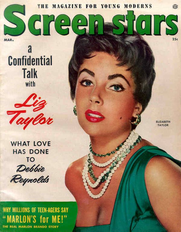 SCREEN STARS magazine side cover March 1955