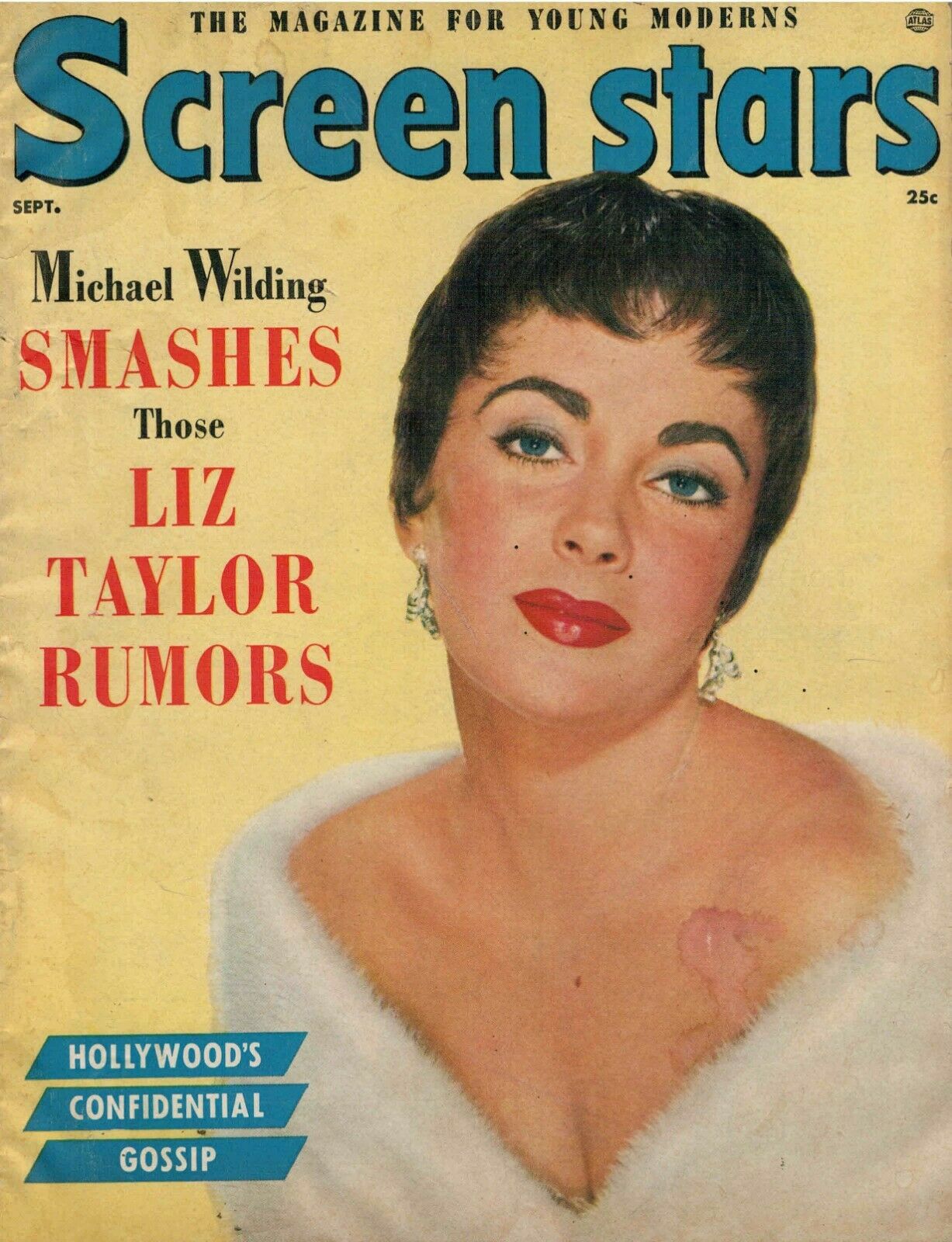 SCREEN STARS magazine side cover September 1955