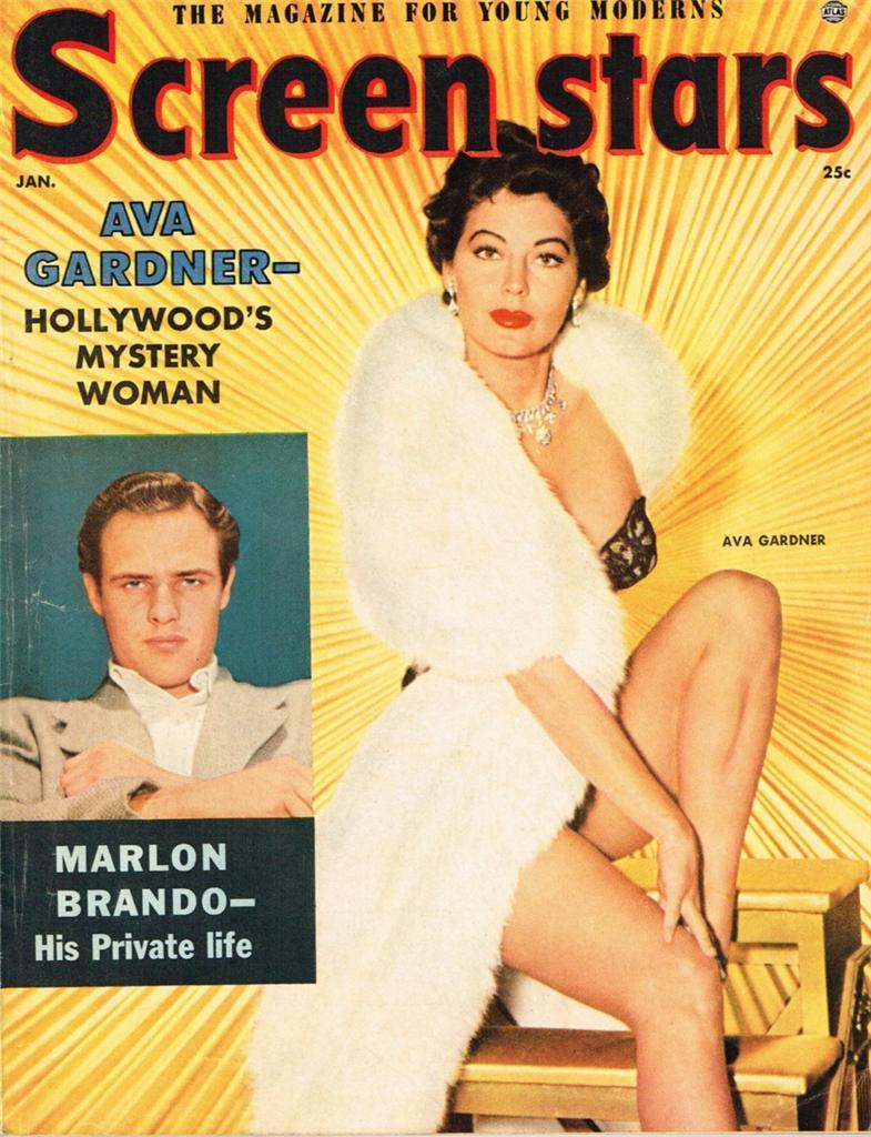 SCREEN STARS magazine side cover January 1956