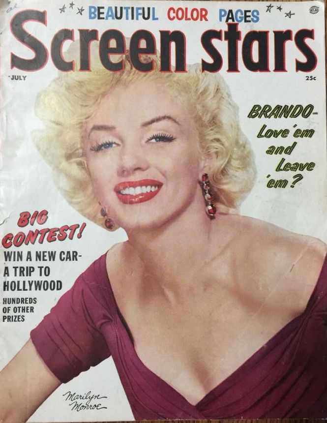 SCREEN STARS magazine side cover July 1956
