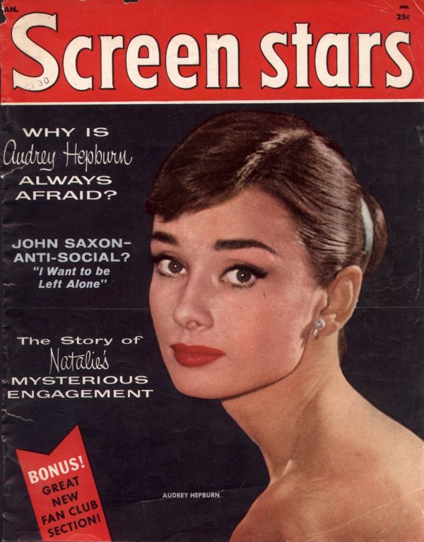 SCREEN STARS magazine side cover January 1958