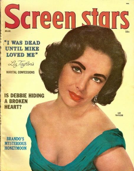 SCREEN STARS magazine side cover March 1958