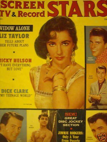 SCREEN STARS magazine side cover October 1958