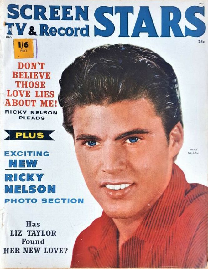 SCREEN STARS magazine side cover December 1958