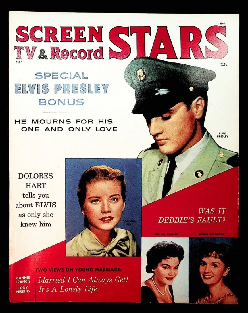 SCREEN STARS magazine side cover February 1959