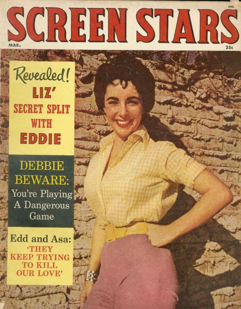 SCREEN STARS magazine side cover March 1960