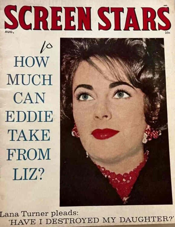 SCREEN STARS magazine side cover August 1960