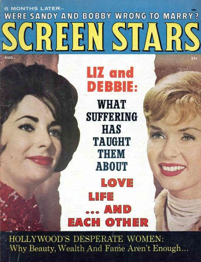 SCREEN STARS magazine side cover August 1961