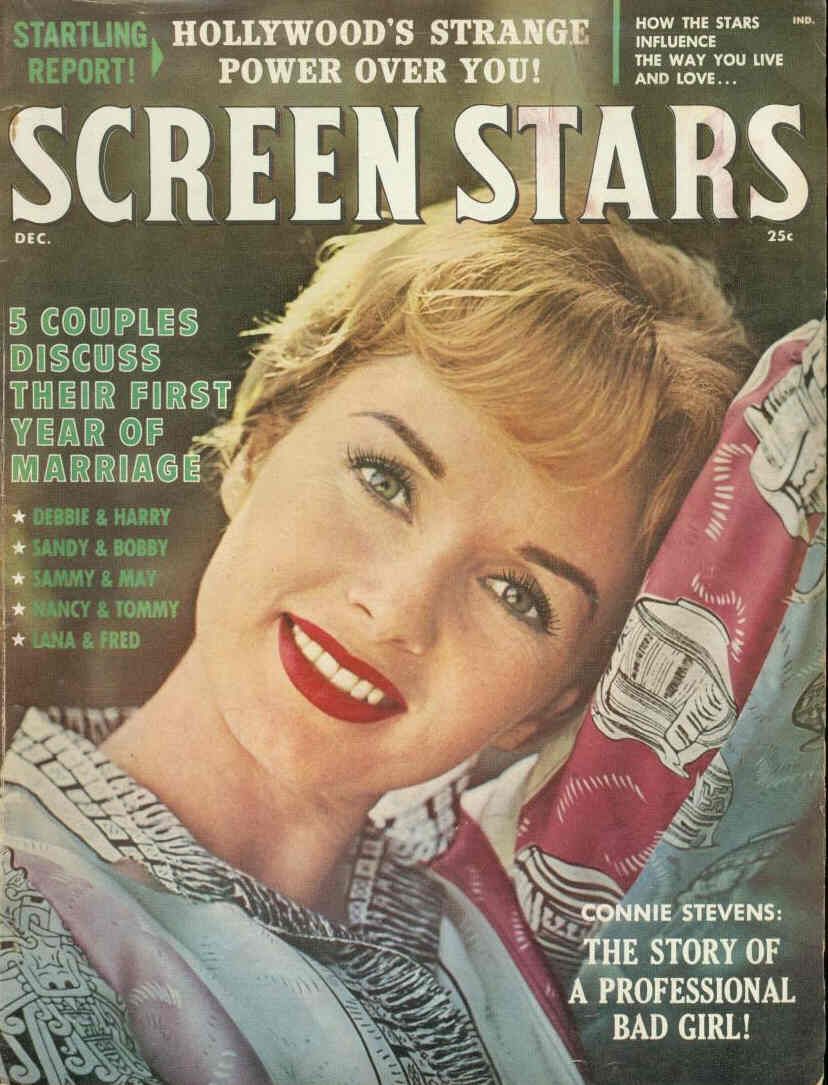 SCREEN STARS magazine side cover December 1961