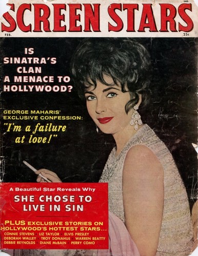 SCREEN STARS magazine side cover February 1962