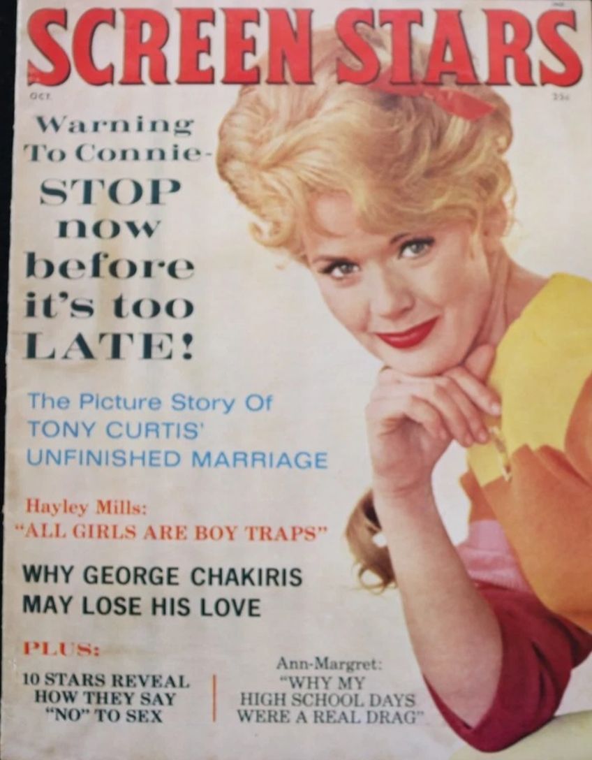 SCREEN STARS magazine side cover October 1962