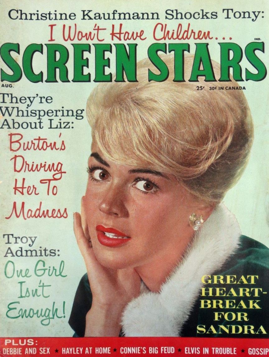 SCREEN STARS magazine side cover August 1963