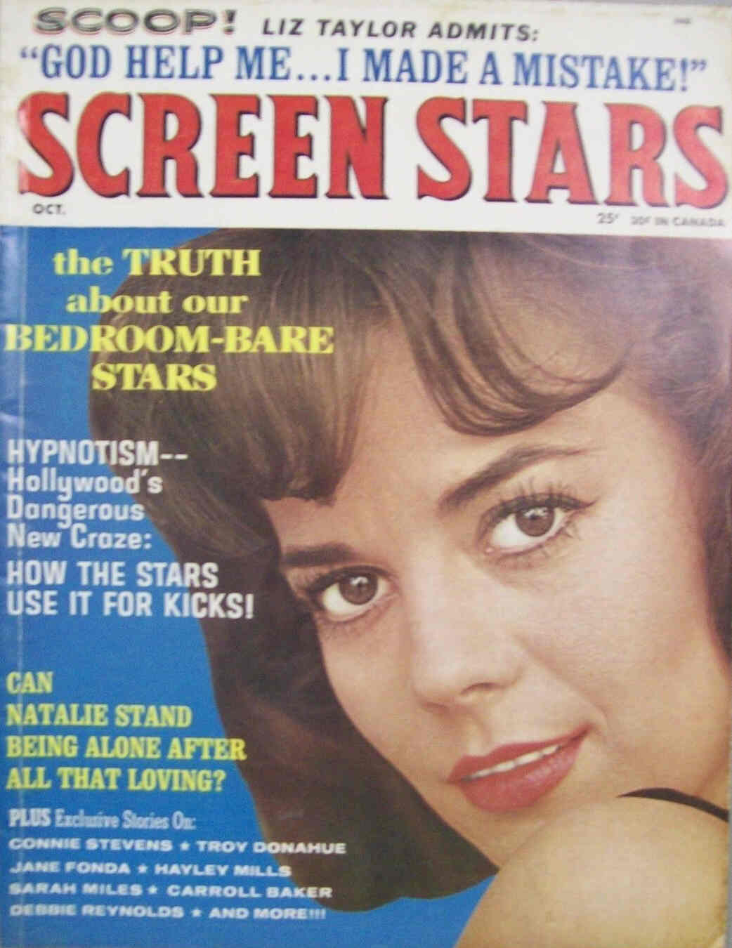SCREEN STARS magazine side cover October 1963