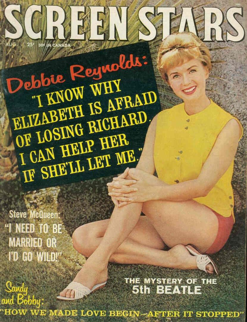 SCREEN STARS magazine side cover August 1964