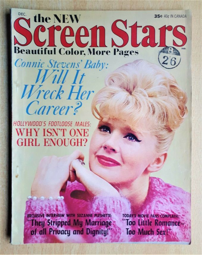 SCREEN STARS magazine side cover December 1964