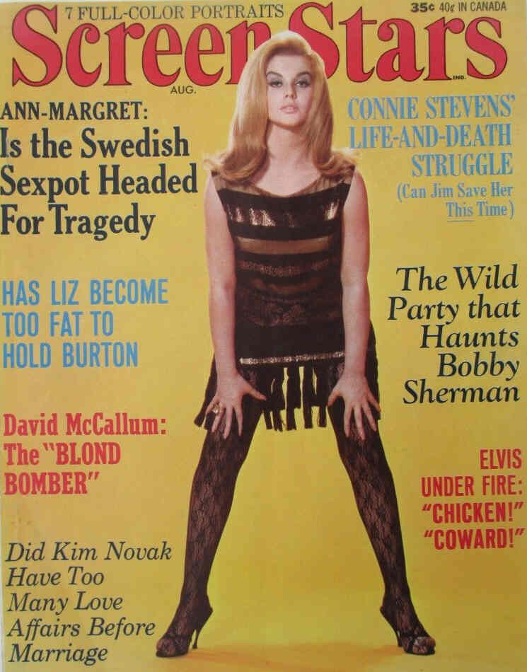 SCREEN STARS magazine side cover August 1965