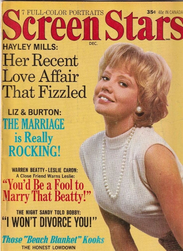 SCREEN STARS magazine side cover December 1965