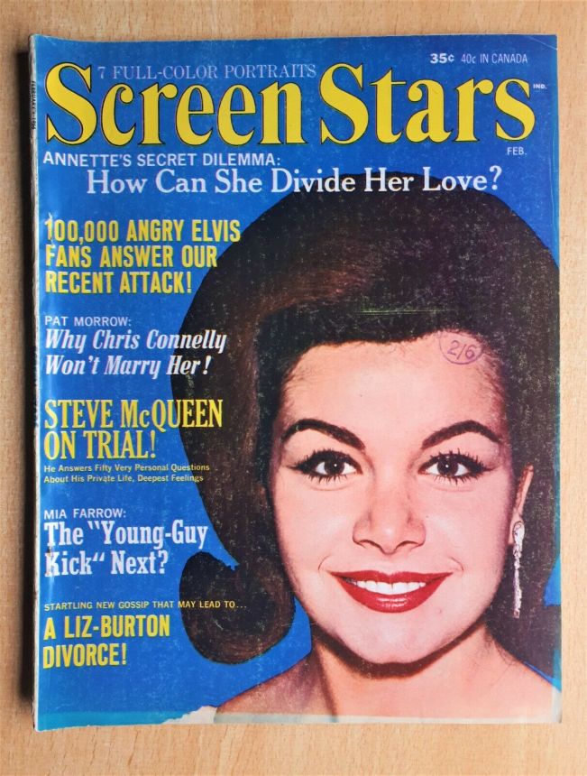 SCREEN STARS magazine side cover February 1966