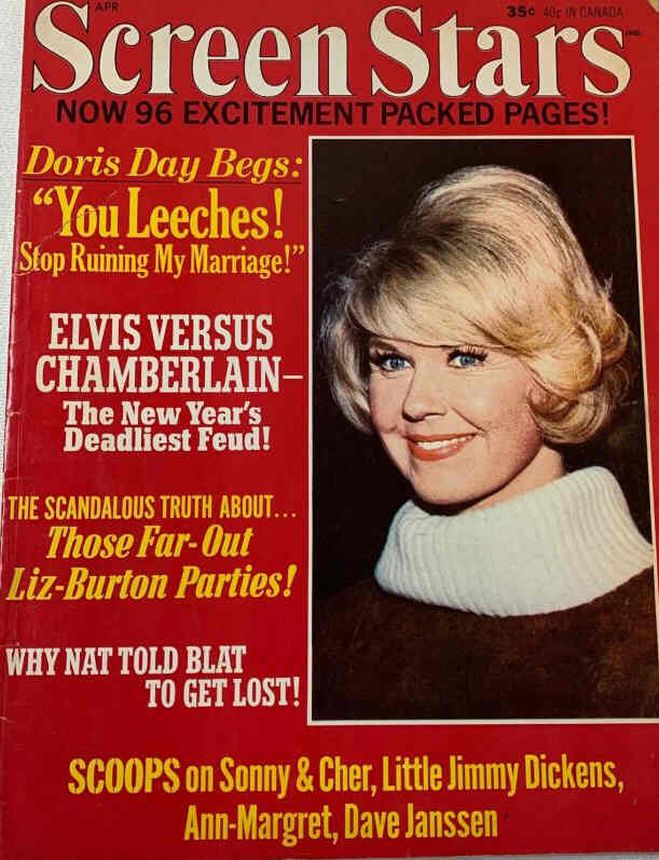 SCREEN STARS magazine side cover April 1966