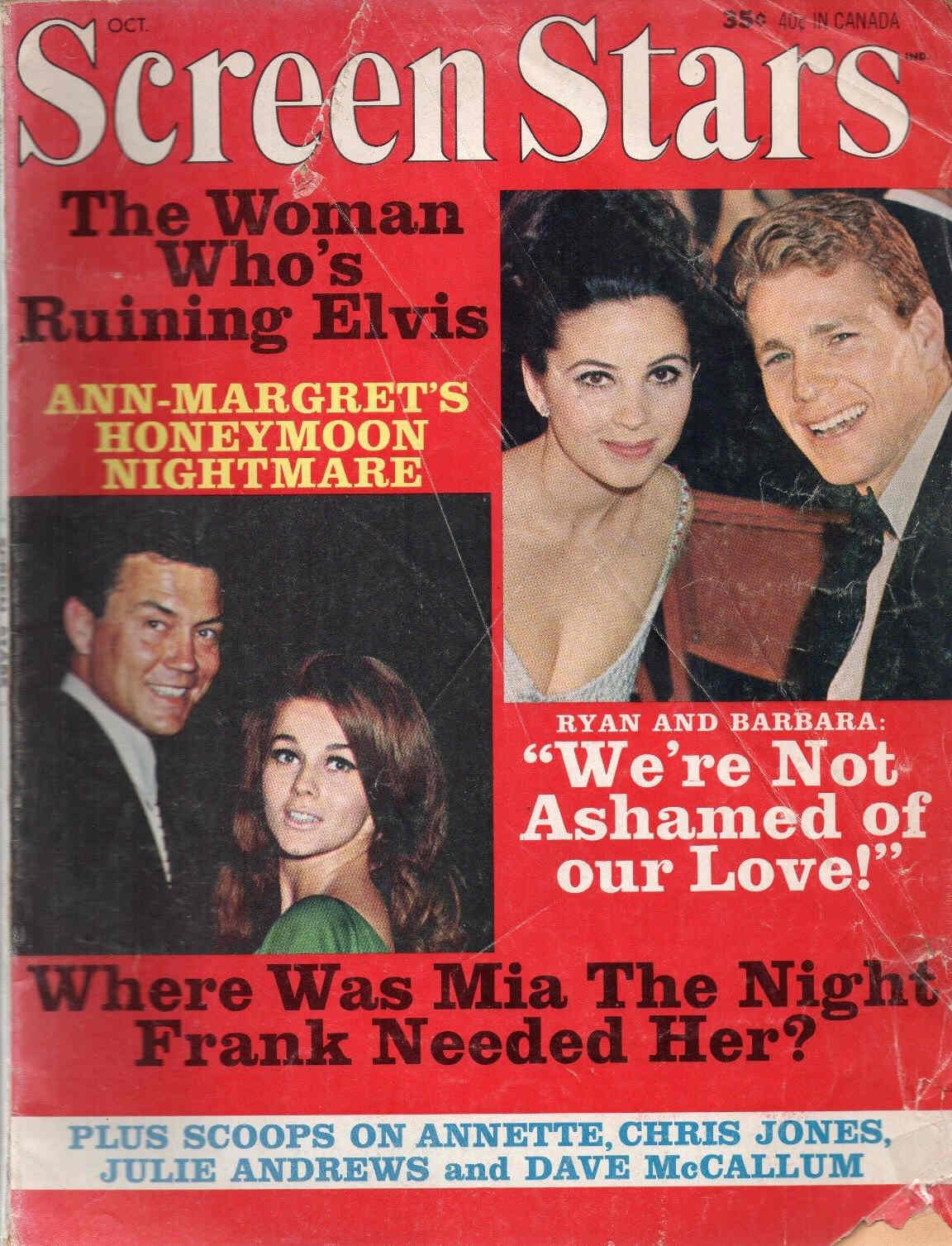 SCREEN STARS magazine side cover October 1966