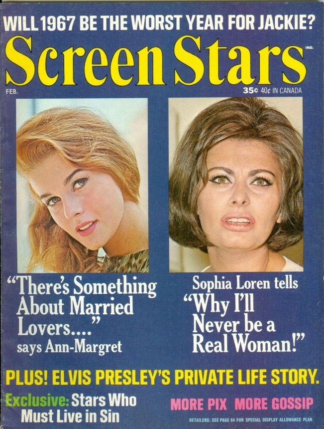 SCREEN STARS magazine side cover February 1967