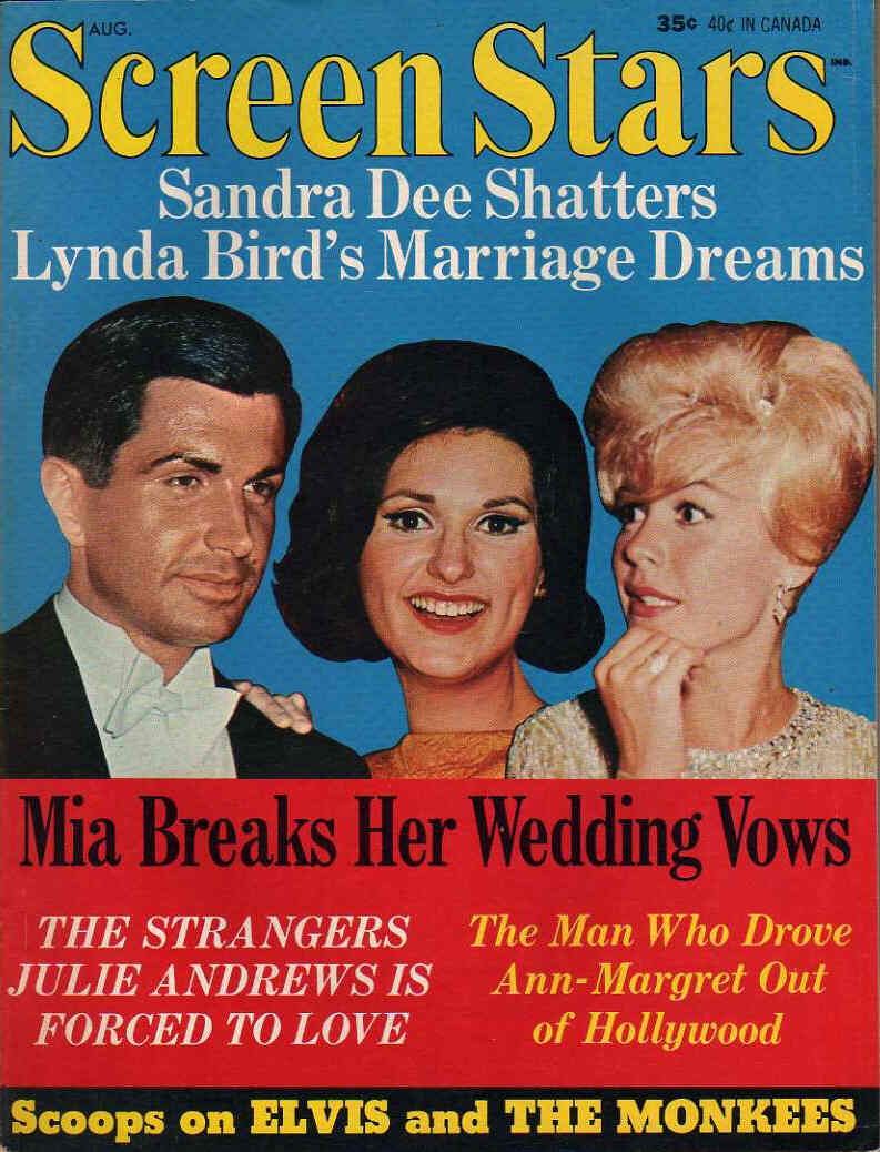 SCREEN STARS magazine side cover August 1967