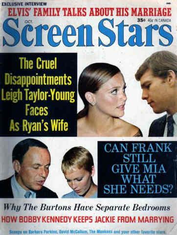 SCREEN STARS magazine side cover October 1967