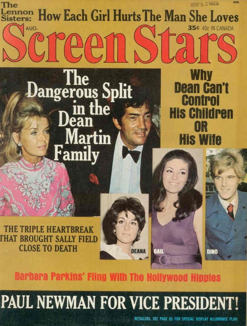 SCREEN STARS magazine side cover August 1968