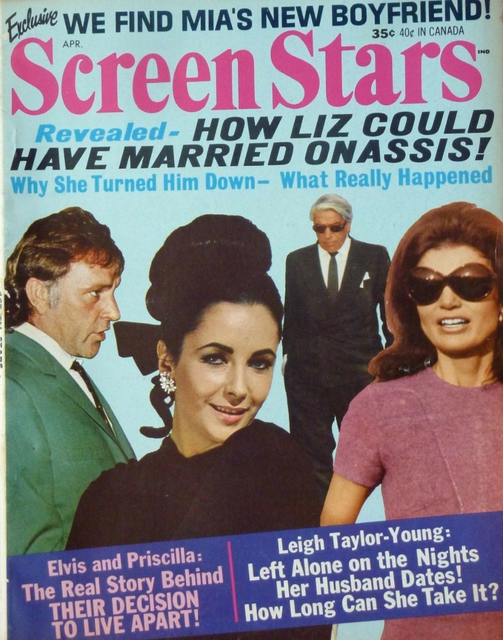 SCREEN STARS magazine side cover  Vol 27 # 2 April 1969