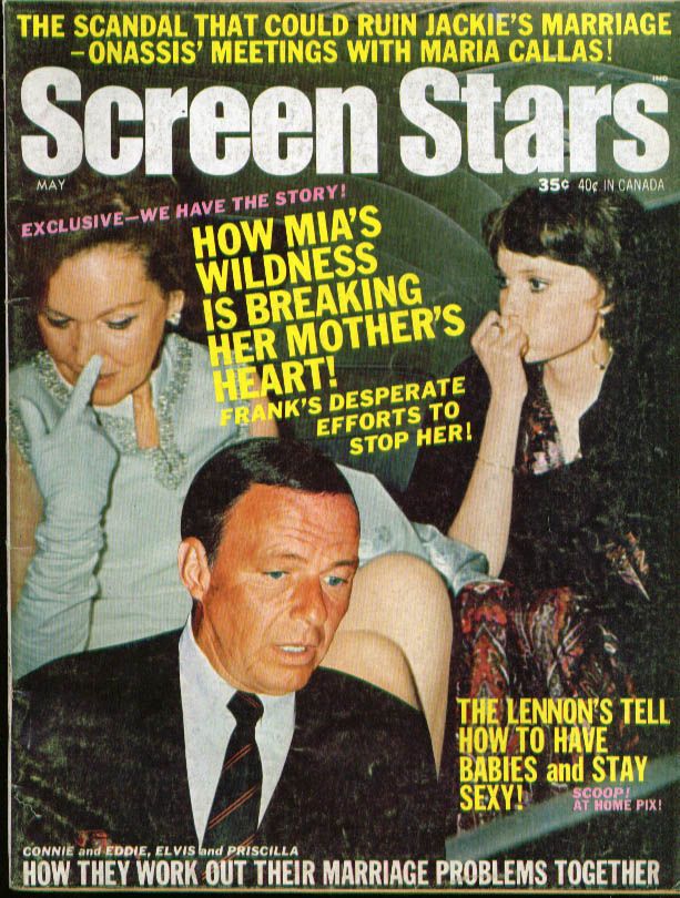 SCREEN STARS magazine side cover  Vol 27 # 3 May 1969