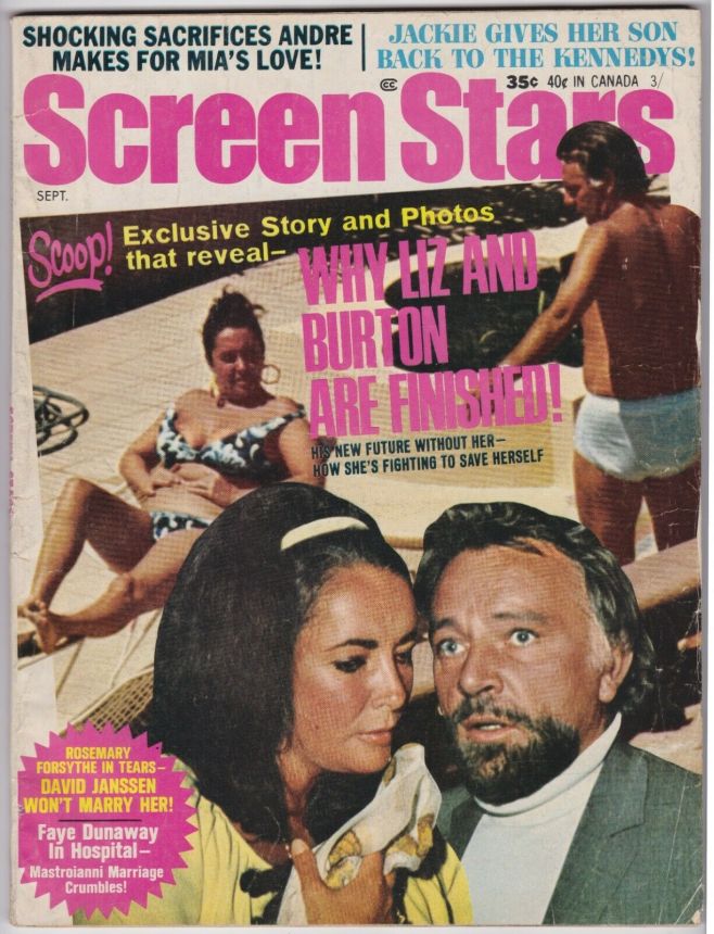 SCREEN STARS magazine side cover September 1969