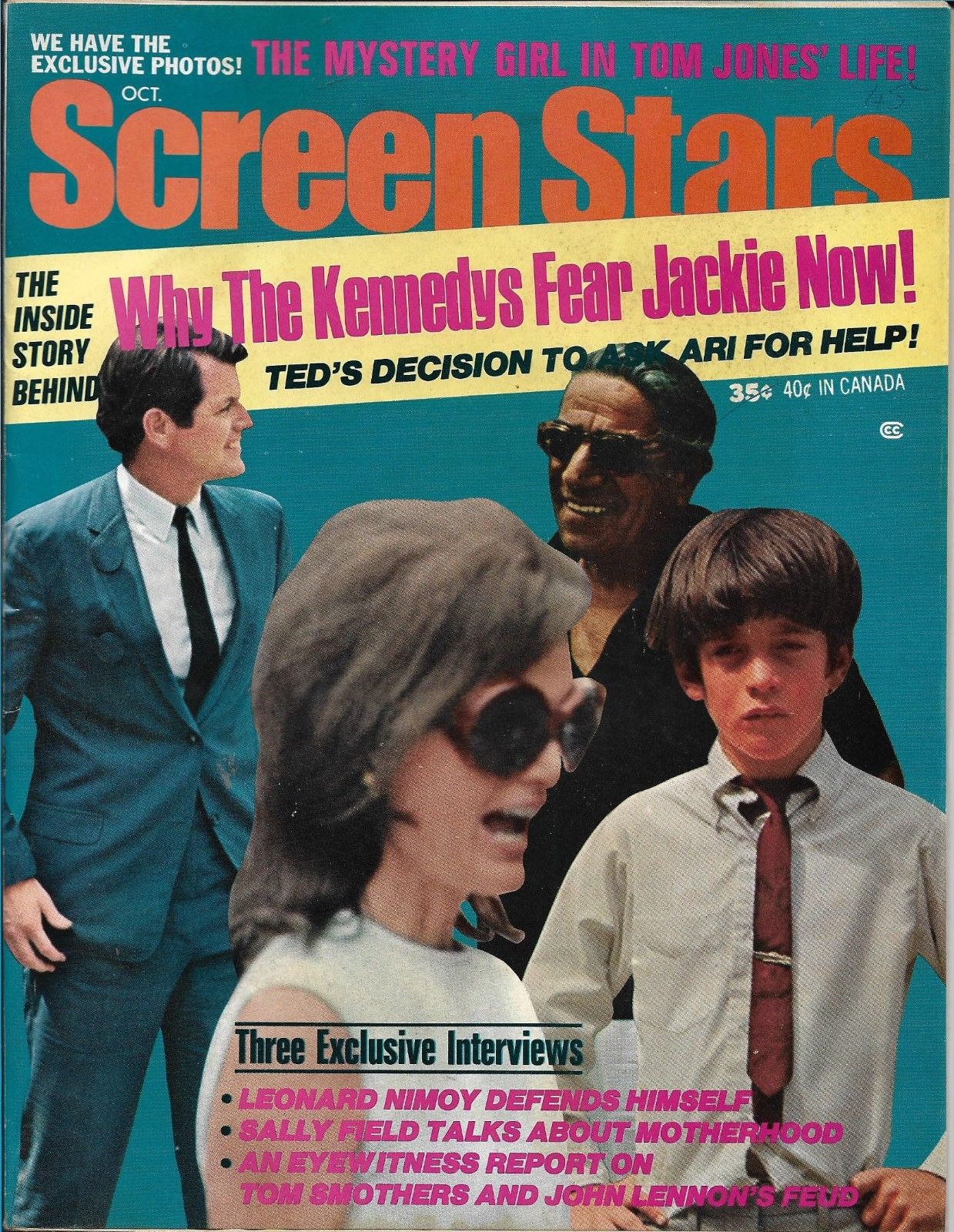 SCREEN STARS magazine side cover October 1969