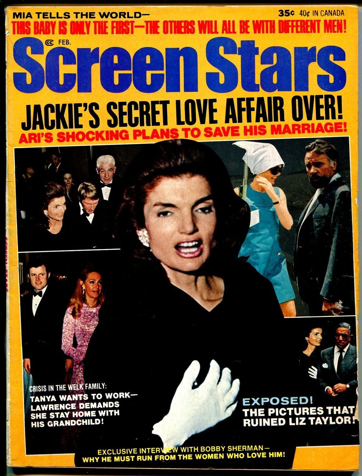 SCREEN STARS magazine side cover February 1970