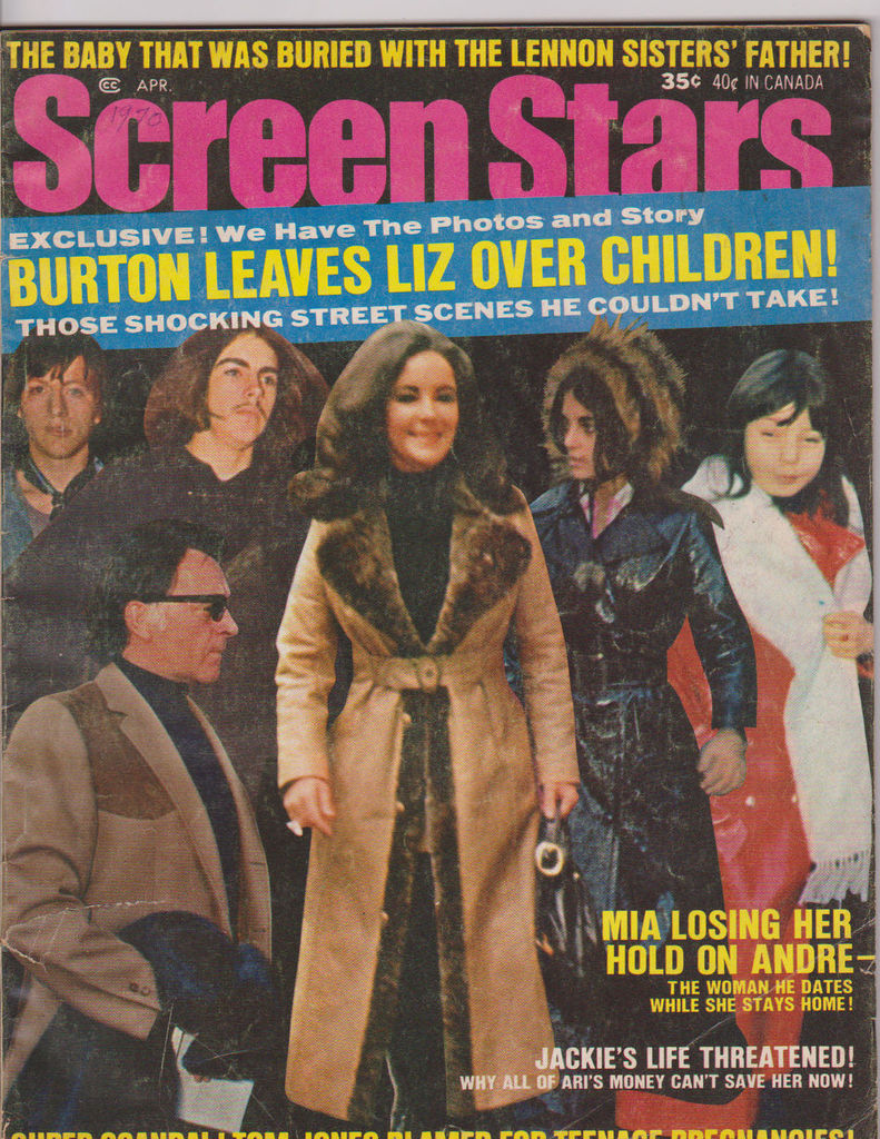 SCREEN STARS magazine side cover April 1970