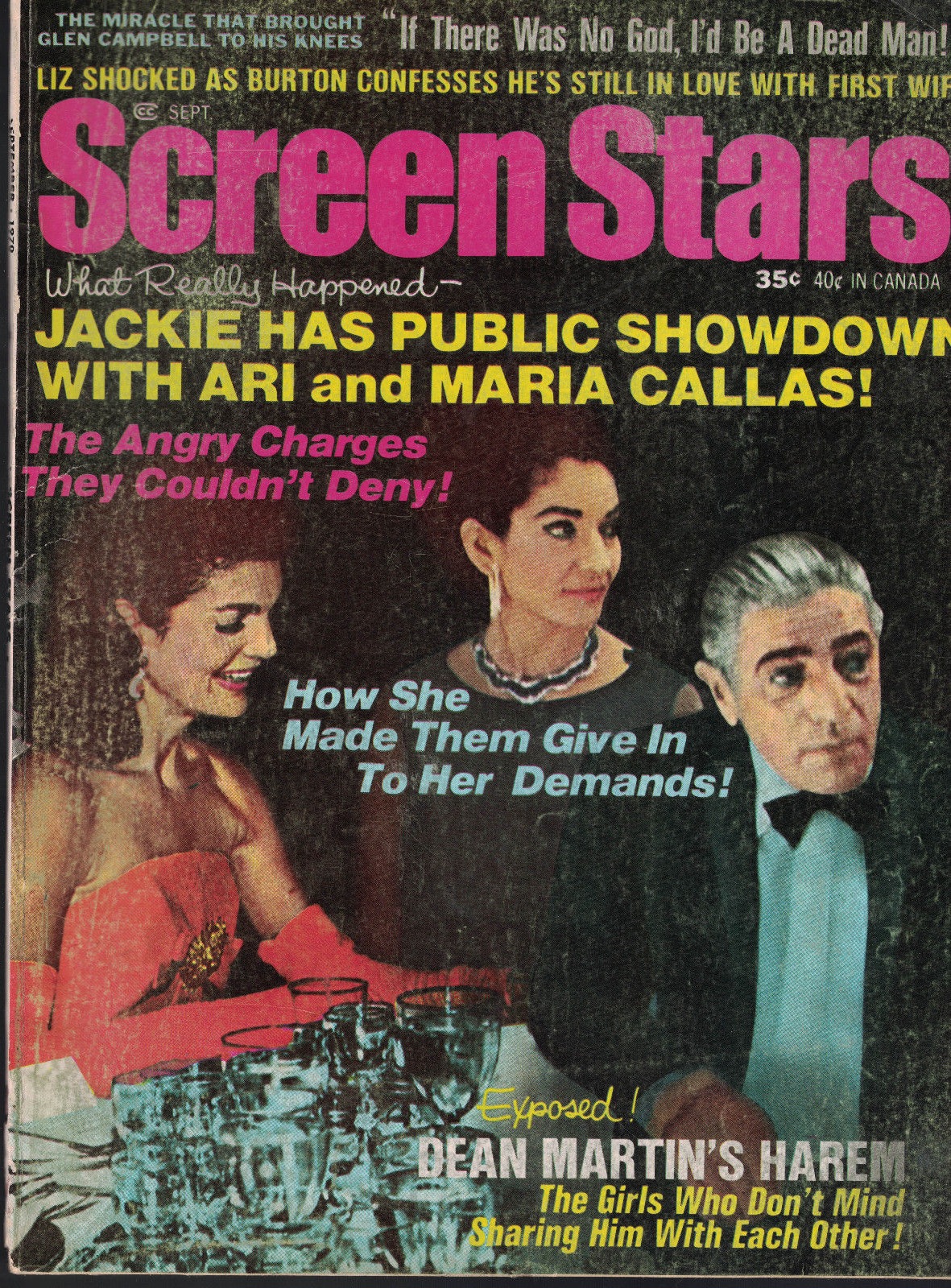 SCREEN STARS magazine side cover September 1970